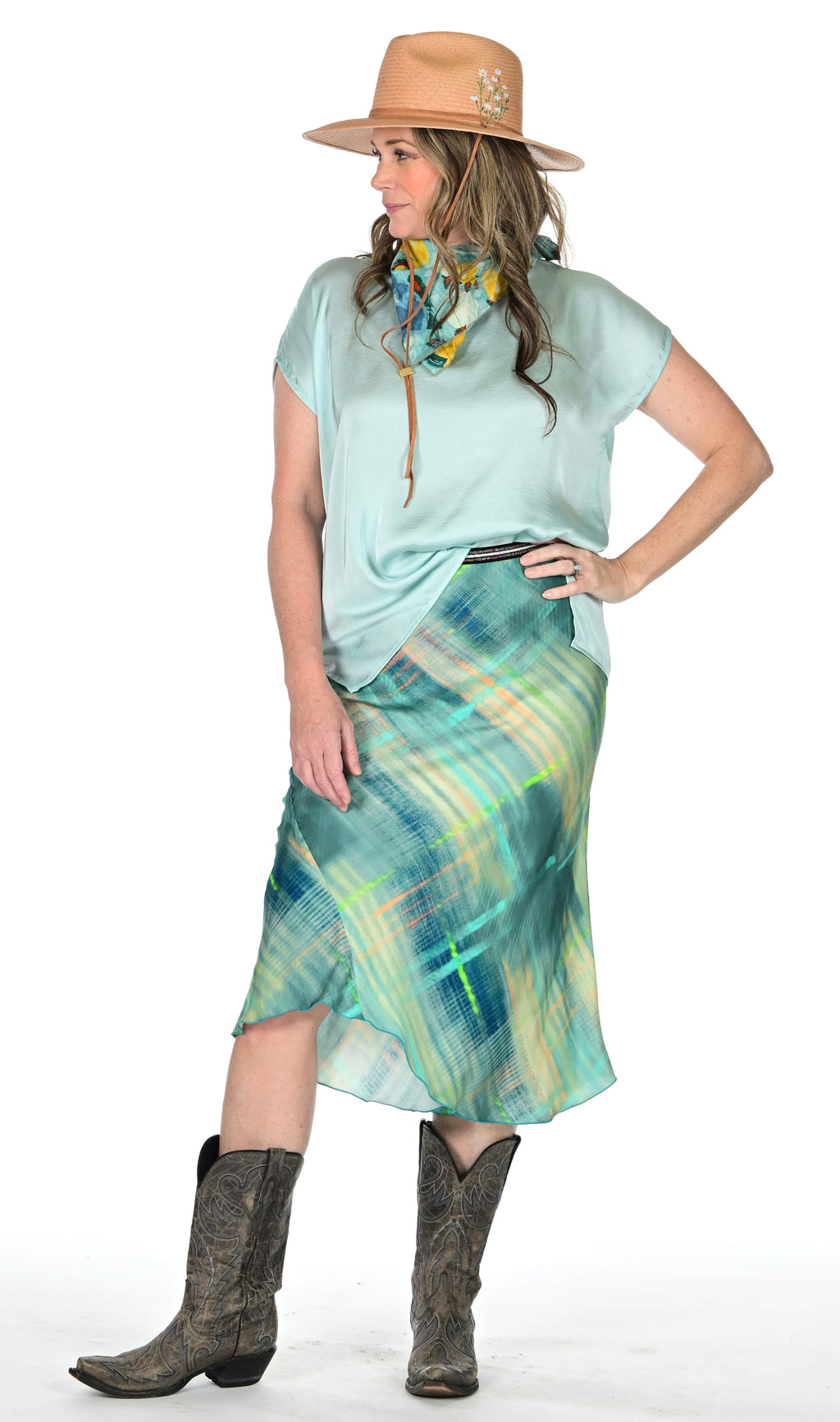 The Bias Skirt - Watercolor Plaid
