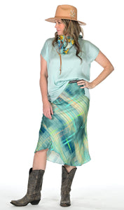 The Bias Skirt - Watercolor Plaid