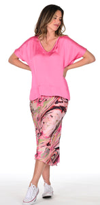 The Bias Skirt - Pink Swirl