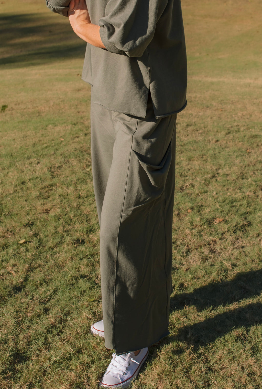 The Knit Pocket Pant - Army