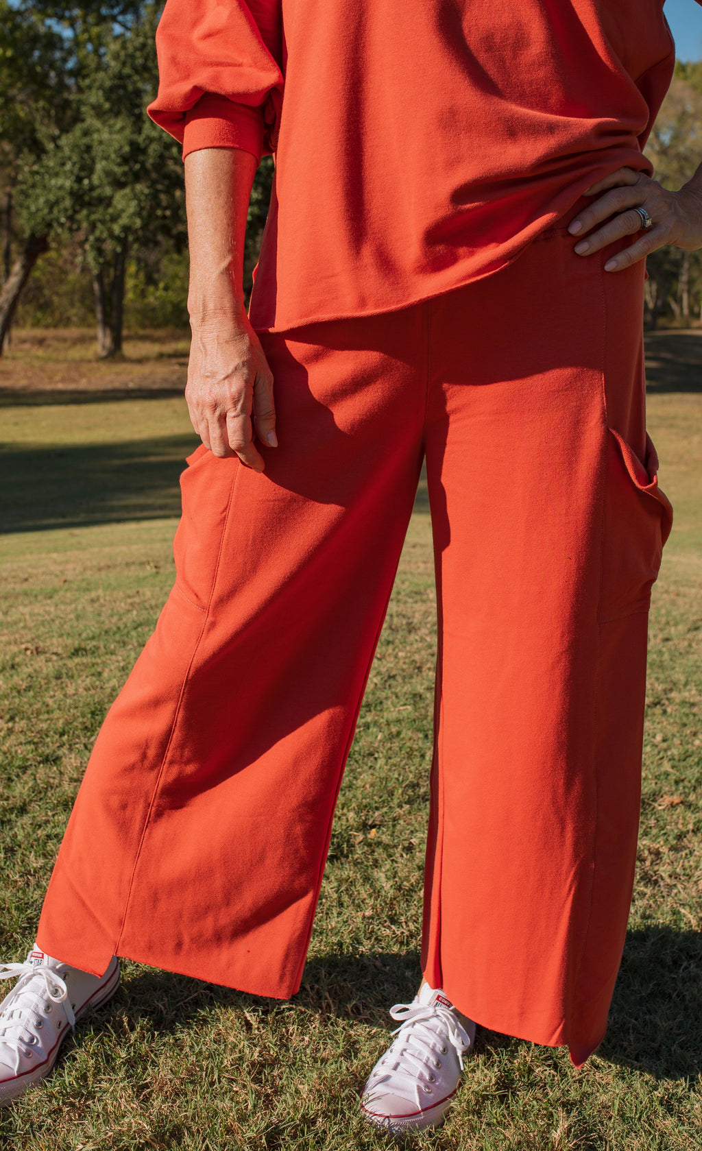 The Knit Pocket Pant - Rust