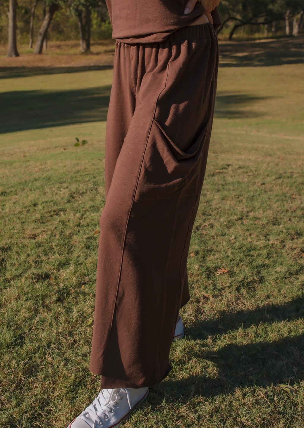 The Knit Pocket Pant - Chocolate