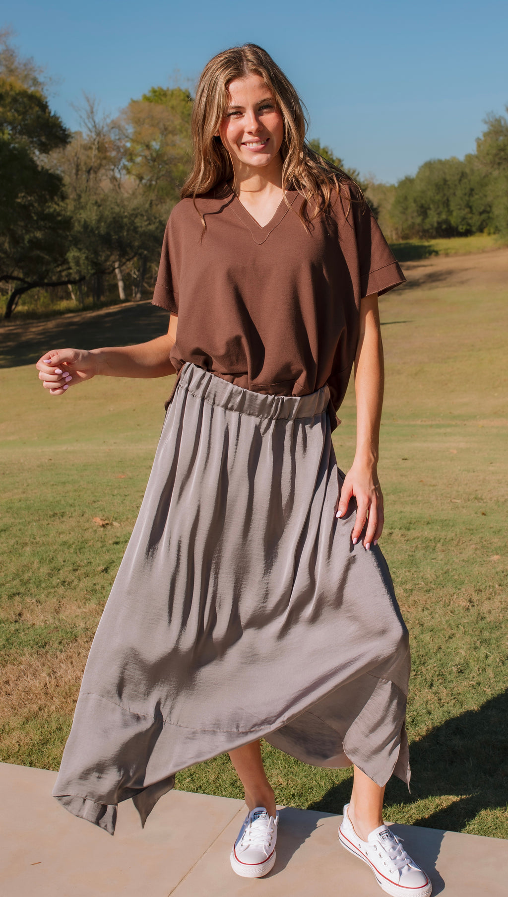 The Marly Maxi Skirt - Sand