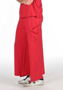 The Knit Pocket Pant - Red
