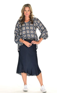 The Bias Skirt - Navy