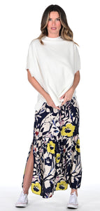 The Maxi Skirt - Navy Floral