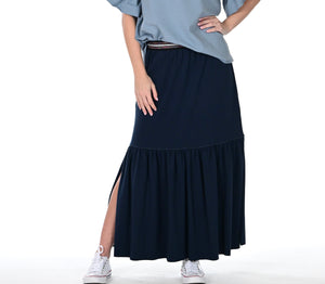 The Knit Maxi Skirt - Navy