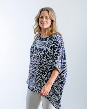 The Maddie - Navy Tribal Print