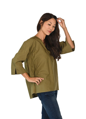 The Dena CT -  Moss Poplin